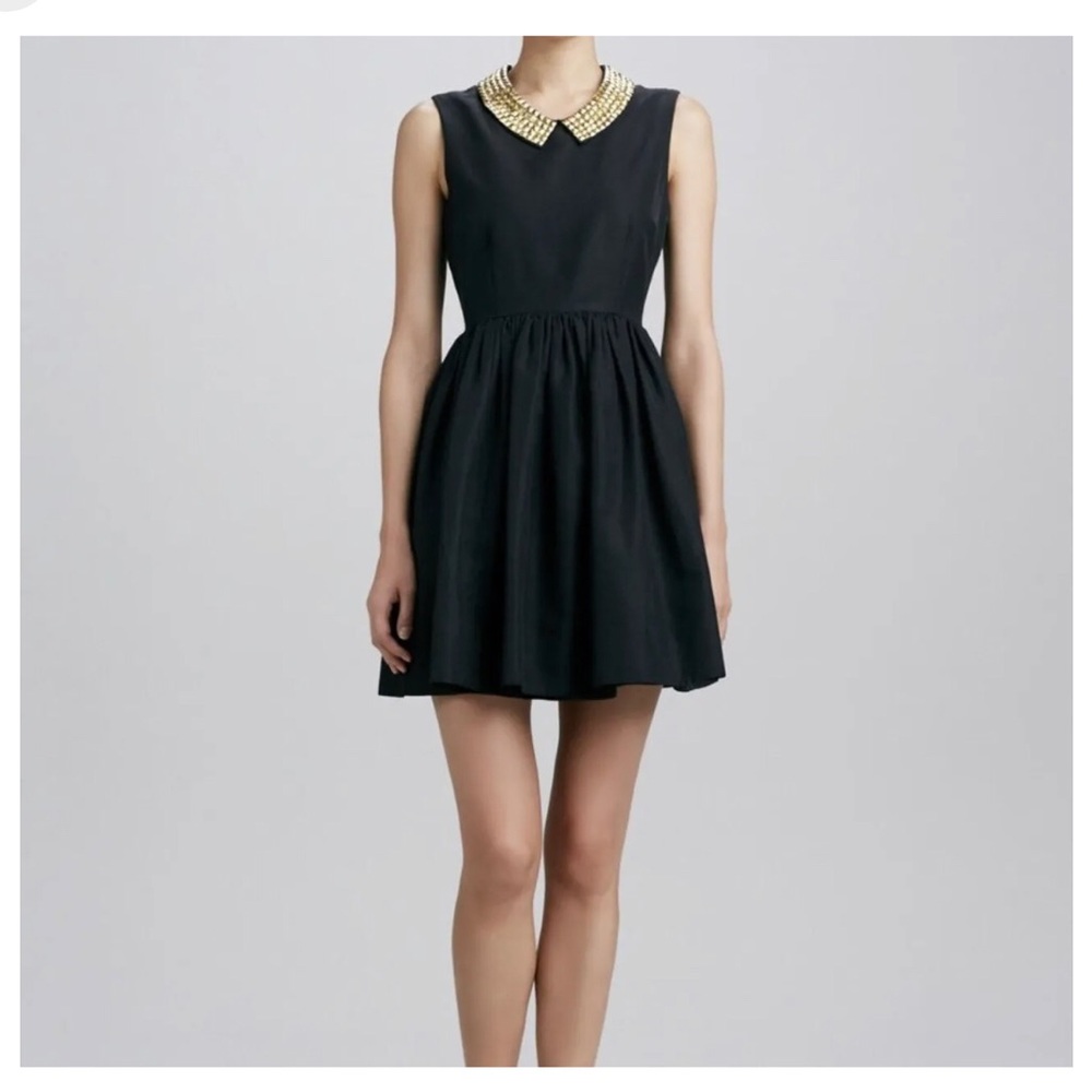 Kate Spade Laurence Studded Collar Dress Black Size 8 NWT